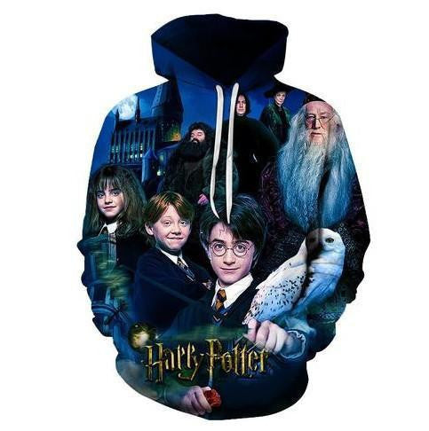 Harry Potter 3d Printed Long Sleeve Hoodie