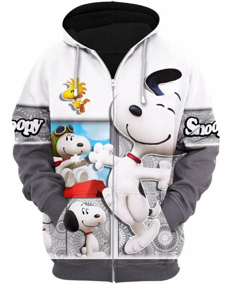 Charlie Brown And Snoopy 3d Hoodie Zip Hoodie