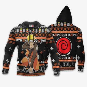 Uzumaki Naruto Christmas Naruto Anime 1k455 Fan Gift Stylist Unisex Cartoon Graphic Outfits Aop 3d Hoodie, Zip Hoodie 2571