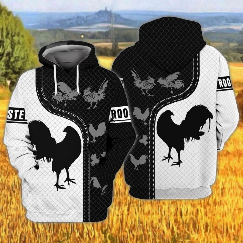 Rooster 7 For Men And Women 3d Hoodie Zip Hoodie