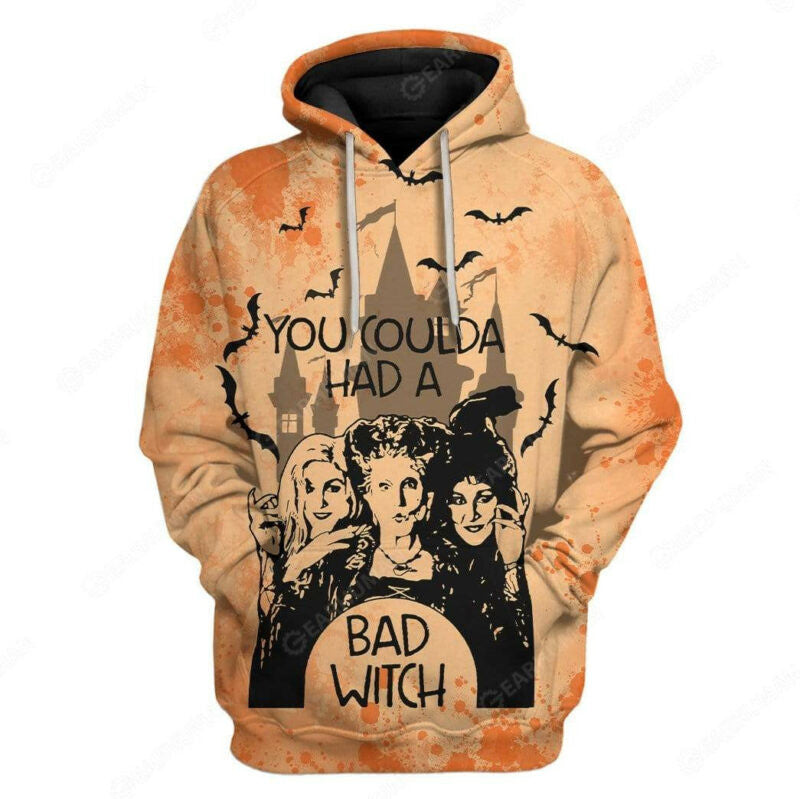 Disney Hocus Pocus Hoodie You Coulda Had A Bad Witch Orange 3d Hoodie Zip Hoodie