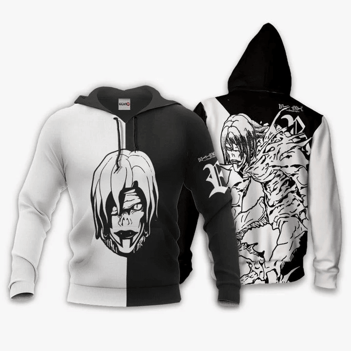 Death Note Rem Anime Manga For Men And Women 3d Hoodie Zip Hoodie
