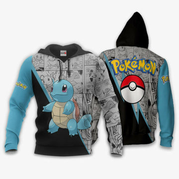 Squirtle Anime Pokemon Manga 1k940 Fan Gift Stylist Unisex Cartoon Graphic Outfits Aop 3d Hoodie Zip Hoodie 2762