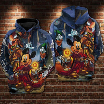 Mickey Disney Over Print 3d Hoodie Zip Hoodie 371