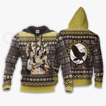 Fukurodani Academy Ugly Christmas Haikyuu Anime Manga For Men And Women 3d Hoodie Zip Hoodie