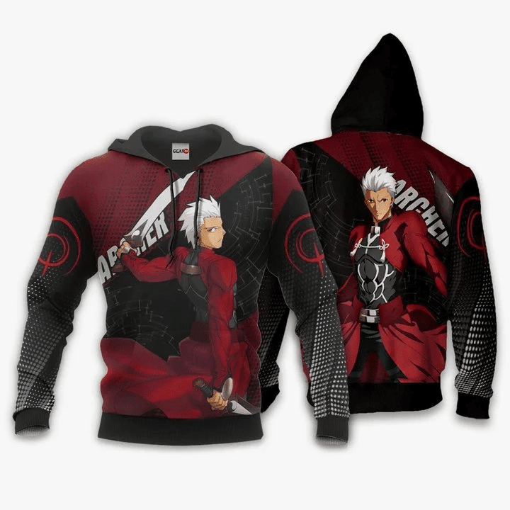 Fate Stay Night Archer Anime Manga For Men And Women 3d Hoodie Zip Hoodie