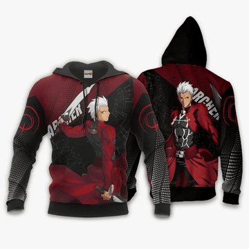 Fate Stay Night Archer Anime Manga For Men And Women 3d Hoodie Zip Hoodie