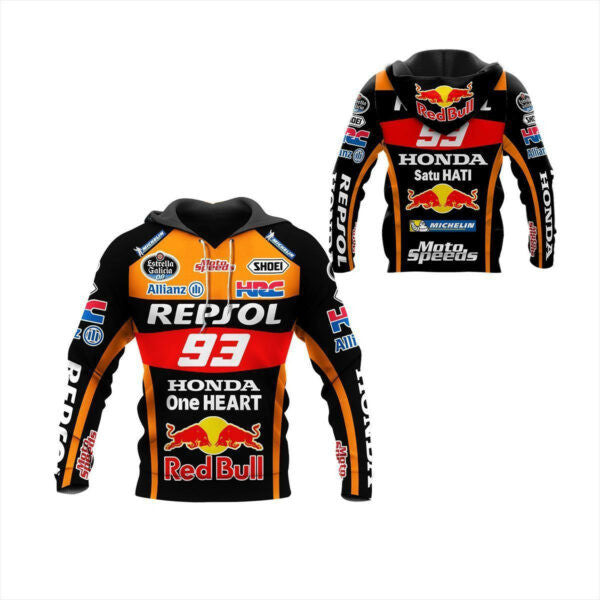 Honda Repsol Racing Shirt Fan Gift 621, Stylist Unisex 3d Hoodie Zip Hoodie 145