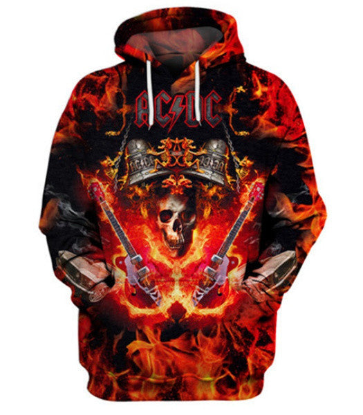 Newest Fashion 3d Print Ac/dc Rock Band Casual Women/men's Hoodies Sweatshirts