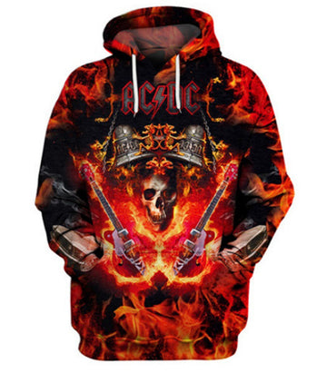 Newest Fashion 3d Print Ac/dc Rock Band Casual Women/men's Hoodies Sweatshirts