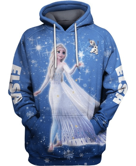 Elsa Princess Frozen Disney 97 Fan Gift Stylist Unisex Cartoon Graphic Outfits Aop Hoodie, Zip Hoodie 1190