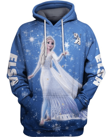 Elsa Princess Frozen Disney 97 Fan Gift Stylist Unisex Cartoon Graphic Outfits Aop Hoodie, Zip Hoodie 1190