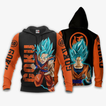 Goku Blue Dragon Ball Z Anime 1k298 Fan Gift Stylist Unisex Cartoon Graphic Outfits Aop 3d Hoodie, Zip Hoodie 287