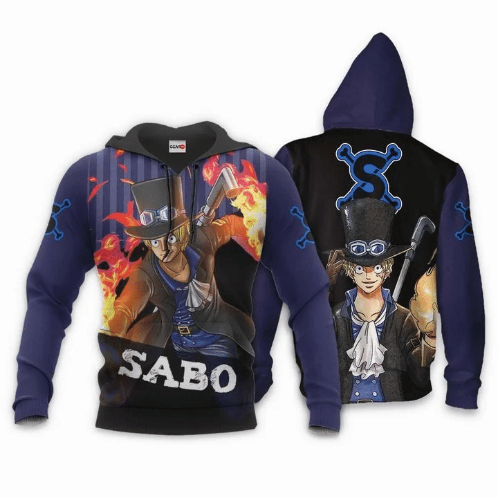 One Piece Sabo Anime Manga One Piece For Men And Women 3d Hoodie Zip Hoodie