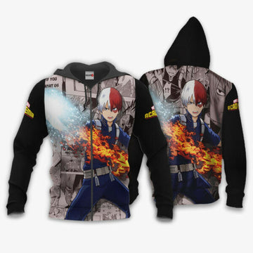 Shouto Todoroki Anime My Hero Academia Manga 2k Fan Gift Stylist Unisex Cartoon Graphic Outfits Aop 3d Hoodie Zip Hoodie 2354