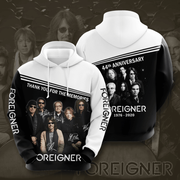 Foreigner 44th Anniversary 1976 2020 Signature Design Gift For Fan Custom 3d Hoodie All Over Printed Hoodie