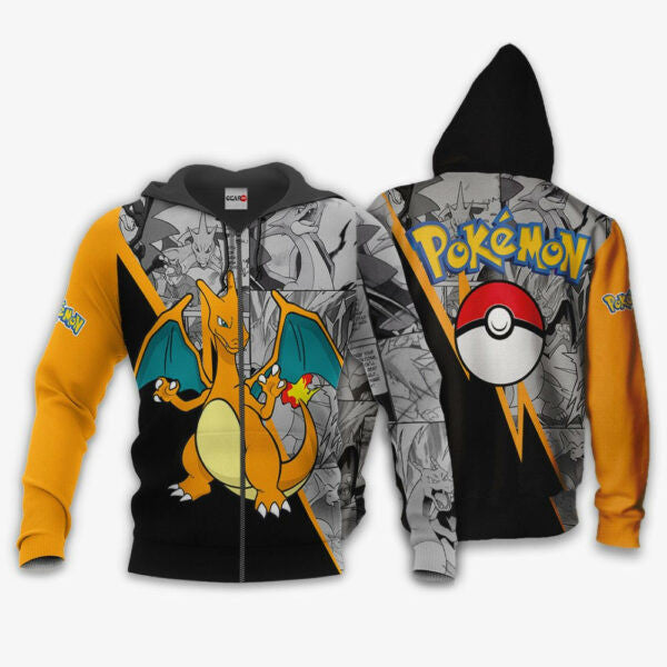 Charizard Anime Pokemon Manga 1k733 Fan Gift Stylist Unisex Cartoon Graphic Outfits Aop 3d Hoodie, Zip Hoodie 468