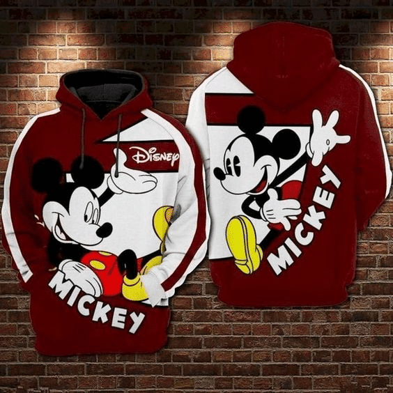 Funny Mickey Mouse Comics Disney 111 Fan Gift Stylist Unisex Cartoon Graphic Outfits Aop Hoodie 1272