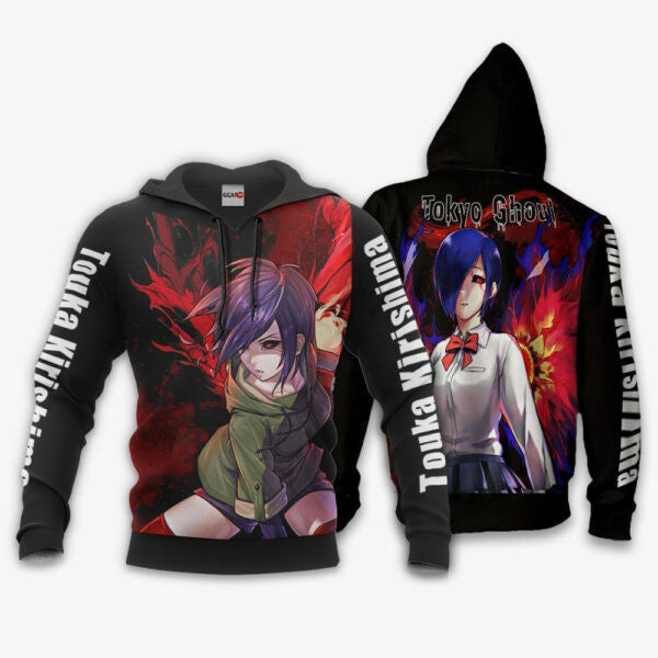 Tokyo Ghoul Touka Kirishima Anime 3k164 Fan Gift Stylist Unisex Cartoon 3d Hoodie Zip Hoodie 2380