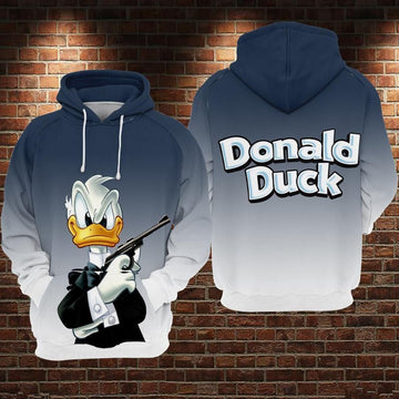 Donald Duck Over Print 3d Hoodie Zip Hoodie 74