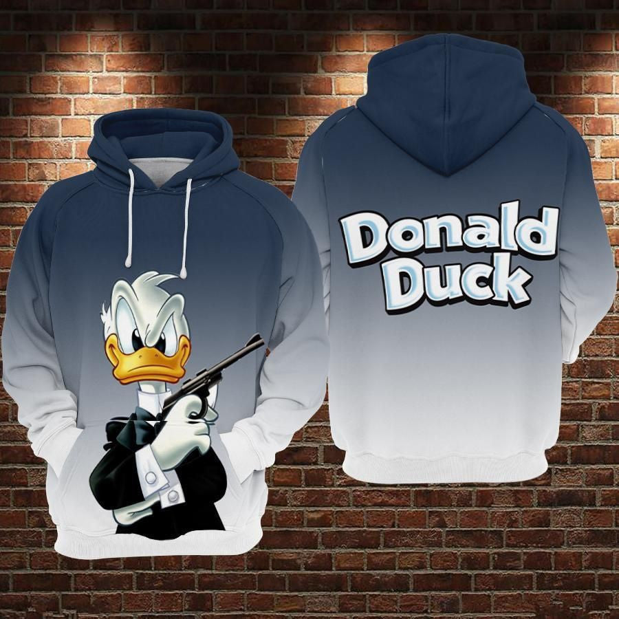 Donald Duck Over Print 3d Hoodie Zip Hoodie 74