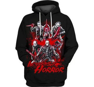 Halloween Horror Hoodie Legends Of Horror Chucky Jason Michael 3d Hoodie Zip Hoodie