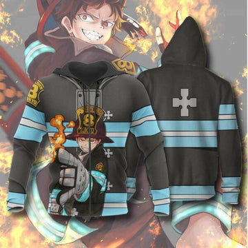 Shinra Kusakabe Fire Force Anime 2k959 Fan Gift Stylist Unisex Cartoon 3d Hoodie Zip Hoodie 2787