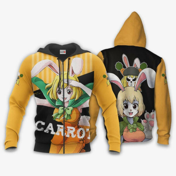 Rabbit Mink Carrot One Piece Anime 3k358 Fan Gift Stylist Unisex Cartoon 3d Hoodie Zip Hoodie 2092
