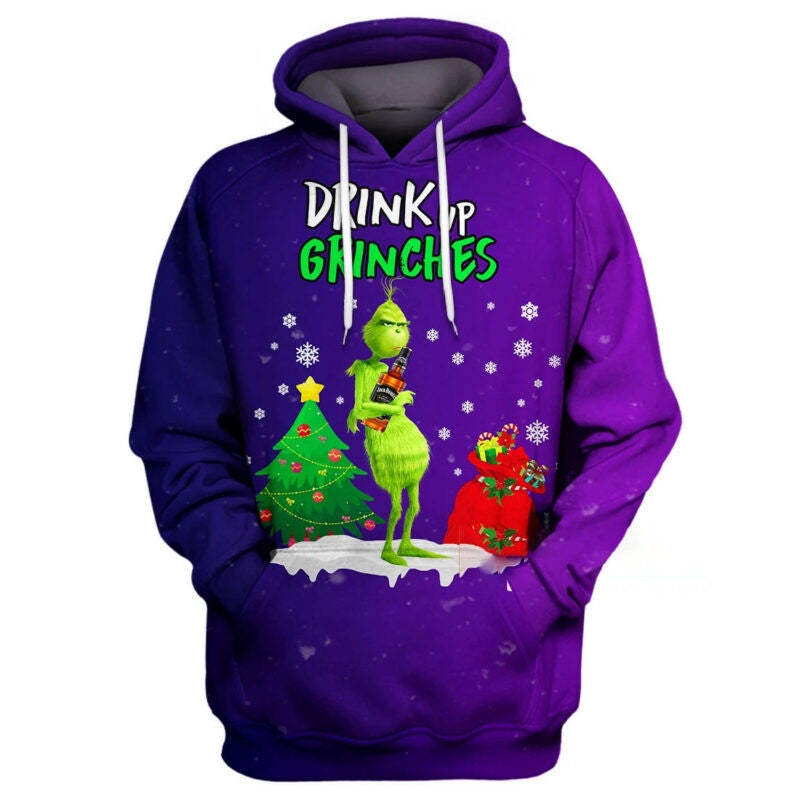Grinch Hoodie Drink Up Grinches Christmas Hoodie Zip Hoodie
