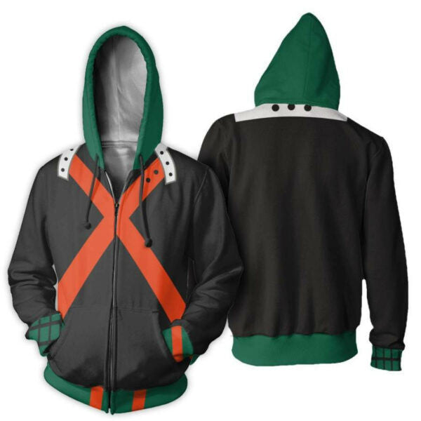 Katsuki Bakugou Shirt Costume My Hero Academia Anime 2k896 Fan Gift Stylist Unisex Cartoon 3d Hoodie Zip Hoodie 1636