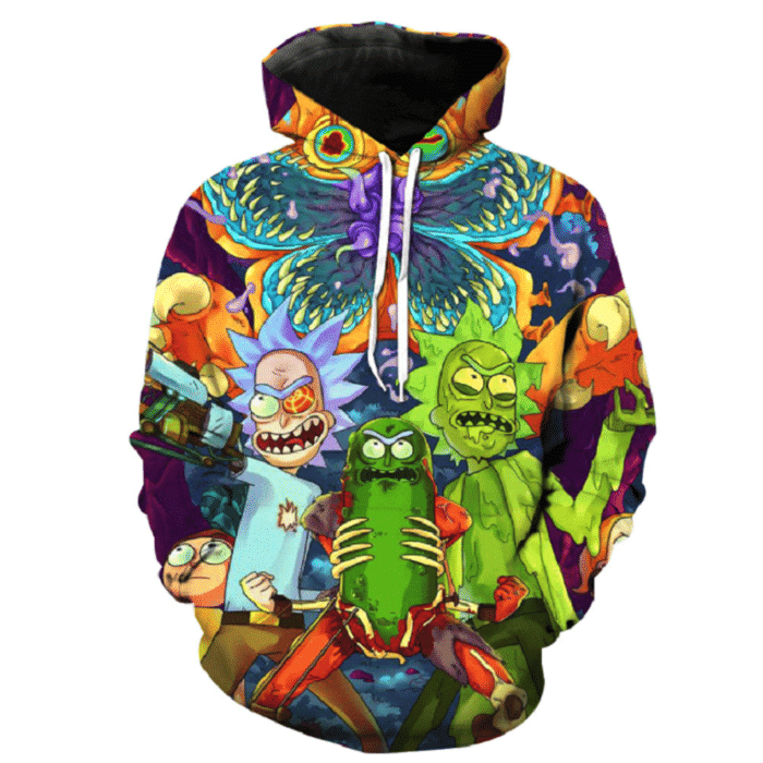 Pickle Cartoon Rick And Morty Gift For Men And Women Over Print 3d Hoodie Zip Hoodie 911