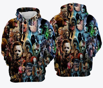 Horror Movie Characters Halloween Full Printing 3d Hoodie 2