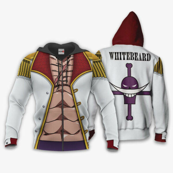 One Piece Whitebeard Uniform Anime 3k276 Fan Gift Stylist Unisex Cartoon 3d Hoodie Zip Hoodie 2054