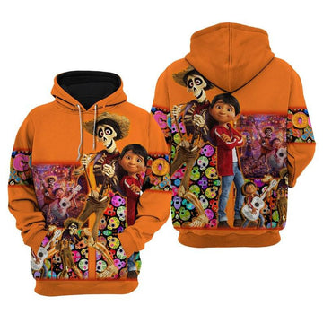 Coco Miguel Disney, Disney Cartoon Fan Gift All Over Print Hoodie, Zip Hoodie