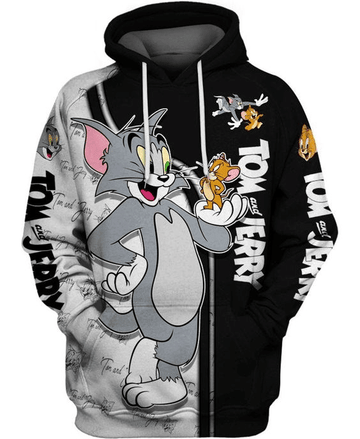 Tom And Jerry Cartoon Series Tv 41 Fan Gift Stylist Unisex Cartoon Graphic Outfits Aop Hoodie