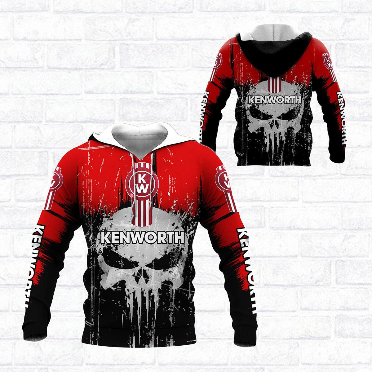 Skull Kenworth Trucks Racing Team 7k859 Fan Gift 3d Zip Hoodie Hoodie Ii0