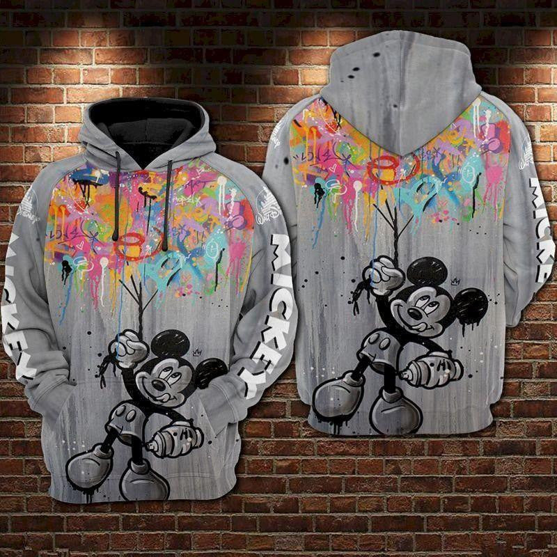 Mickey Mouse Disney, Mickey Graffiti Aop Hoodie