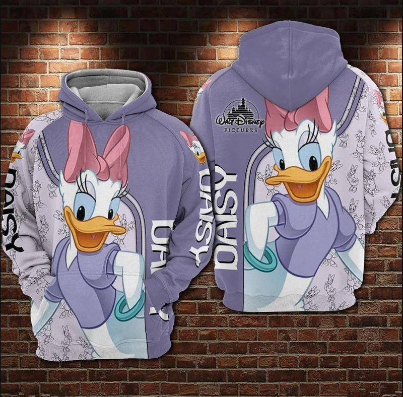 Daisy Duck Disney Fan Gift, Cute Daisy Duck All Over Print Hoodie