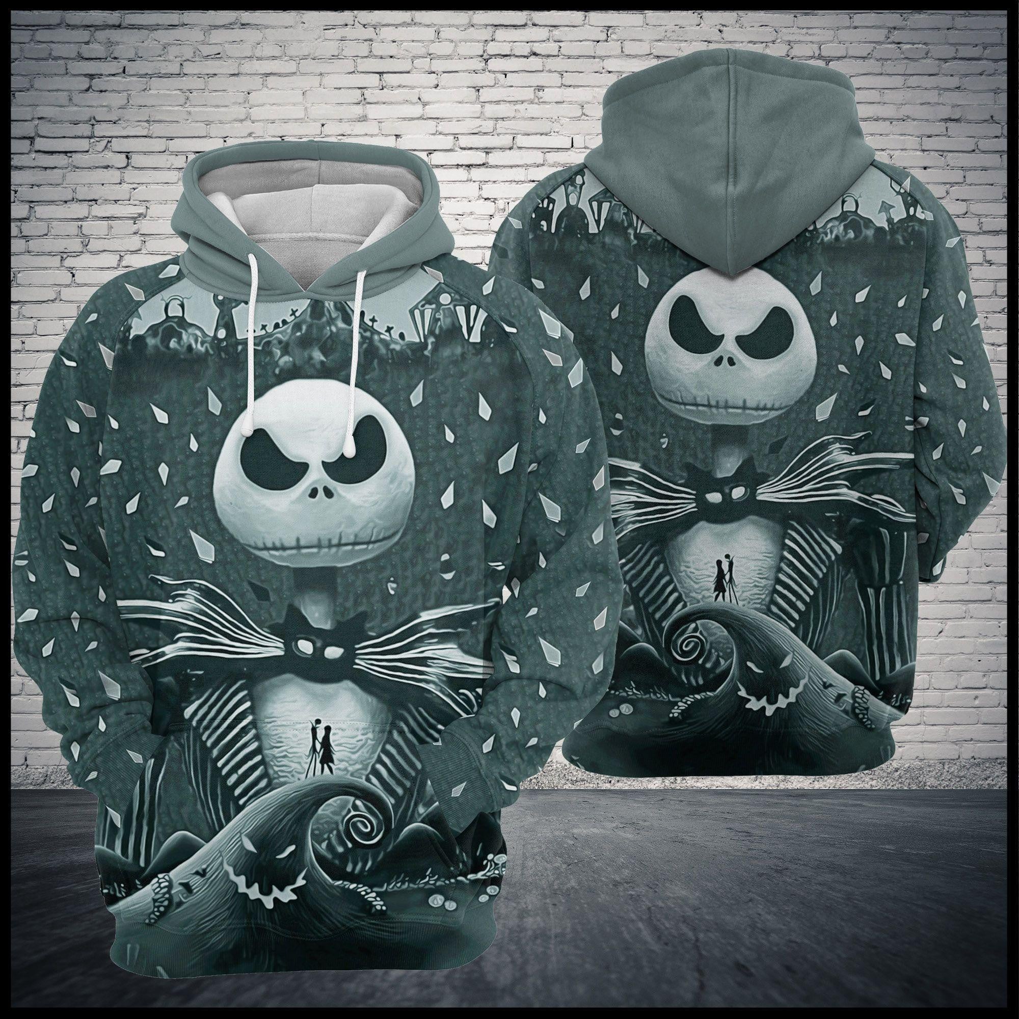 Jack Skellington Nightmare Before Christmas Pumpkin King Ver11 Aop Hoodie