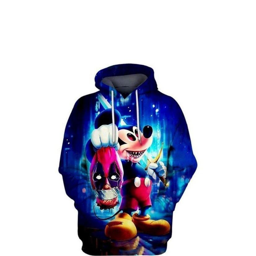 Mickey Kill Deadpool Walt Disney Mavel Aop Hoodie