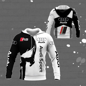 Skull Audi Sport Luxury Car 8k313 Fan Gift 3d Zip Hoodie Hoodie Ii0