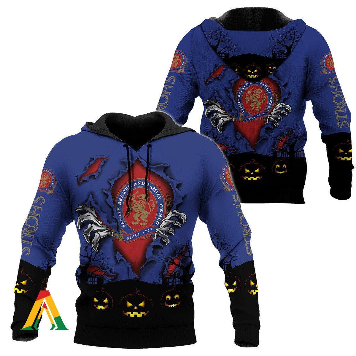 Scary Night Halloween Stroh Brewery Hoodie &amp; Zip Hoodie