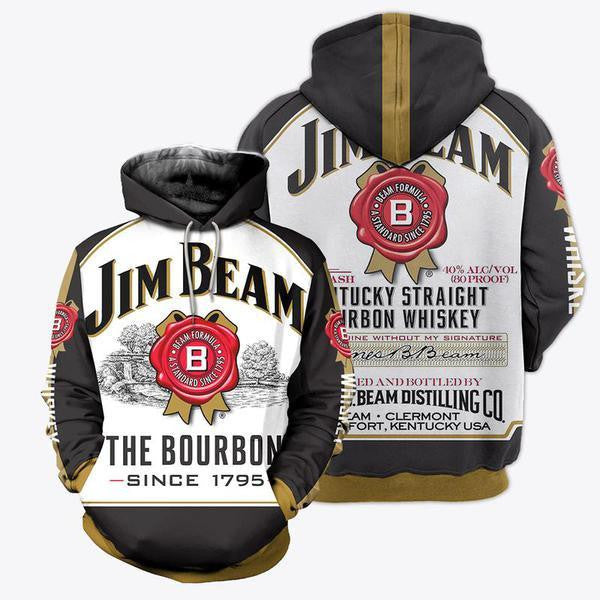 Vintage Jim Beam Hoodie, Gift For Fan 3d All Over Print Shirt Hoodie
