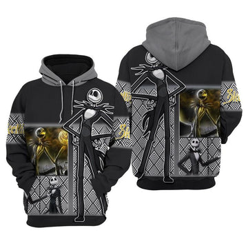 Jack Skellington Fan Gift, Jack Nightmare Before Christmas Pumpkin King All Over Print Hoodie, Zip Hoodie