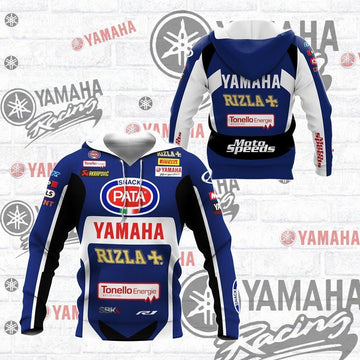 Moto Speeds Snack Pata Yamaha, Yamaha Racing All Over Print Hoodie, Zip Hoodie 80