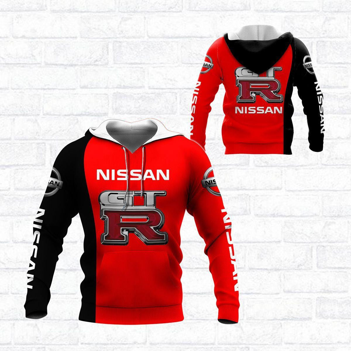 Nissan Gtr Black And Red All Over Print Hoodie, Zip Hoodie 180