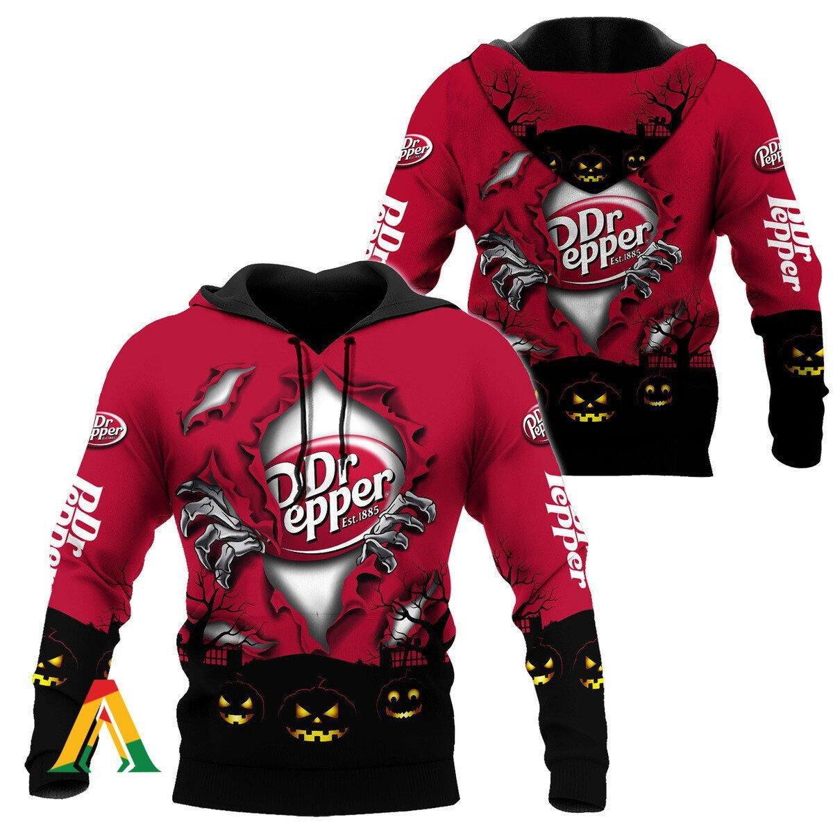 Scary Night Halloween Dr Pepper Hoodie &amp; Zip Hoodie