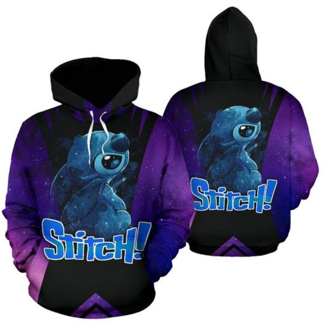 Lilo And Stitch Fan Gift, Disney Stich Sad Moment All Over Print Hoodie