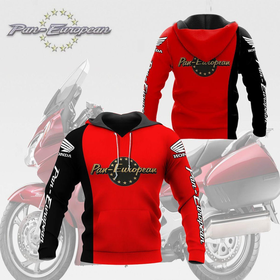 Honda Pan European Shirt Fan Gift 203, Stylist Unisex 3d Hoodie Zip Hoodie