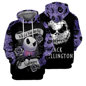 Jack Skellington The Nightmare Before Christmas 120 Fan Gift Stylist Unisex Cartoon Graphic Outfits Aop Hoodie, Zip Hoodie